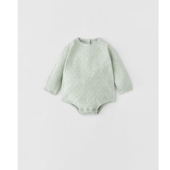 ZARA 6-9 sweater bodysuit NWOT - Picture 1 of 3